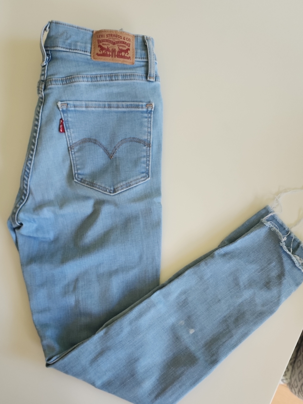 Levi's 720 High Rise Skinny Raw Hem Jeans